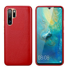 Funda Lujo Cuero Carcasa P03 para Huawei P30 Pro New Edition Rojo