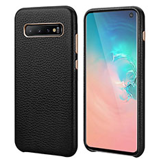 Funda Lujo Cuero Carcasa P03 para Samsung Galaxy S10 5G Negro