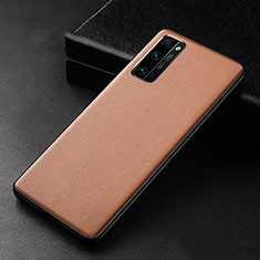 Funda Lujo Cuero Carcasa para Huawei Honor 30 Pro Naranja