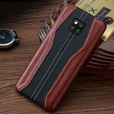 Funda Lujo Cuero Carcasa para Huawei Mate 20 RS Marron