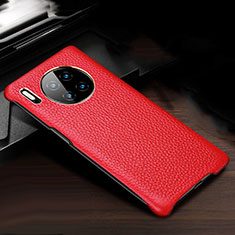 Funda Lujo Cuero Carcasa para Huawei Mate 30 Rojo