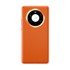 Funda Lujo Cuero Carcasa para Huawei Mate 40 Pro+ Plus Naranja