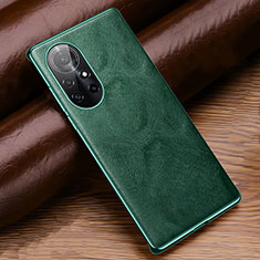 Funda Lujo Cuero Carcasa para Huawei Nova 8 Pro 5G Verde