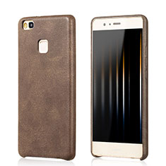 Funda Lujo Cuero Carcasa para Huawei P9 Lite Marron