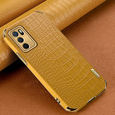 Funda Lujo Cuero Carcasa para Oppo A16s Amarillo