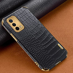 Funda Lujo Cuero Carcasa para Oppo A54 5G Negro