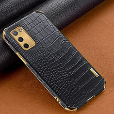 Funda Lujo Cuero Carcasa para Oppo A56 5G Negro