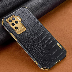 Funda Lujo Cuero Carcasa para Oppo A94 4G Negro