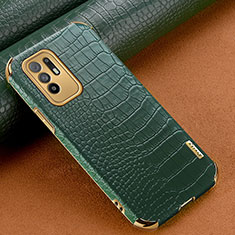 Funda Lujo Cuero Carcasa para Oppo A95 5G Verde