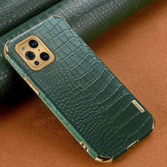 Funda Lujo Cuero Carcasa para Oppo Find X3 5G Verde