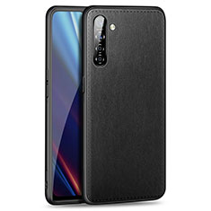 Funda Lujo Cuero Carcasa para Realme X2 Negro