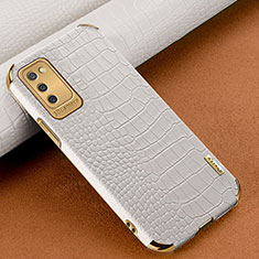Funda Lujo Cuero Carcasa para Samsung Galaxy A02s Blanco