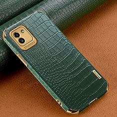 Funda Lujo Cuero Carcasa para Samsung Galaxy A03 Verde