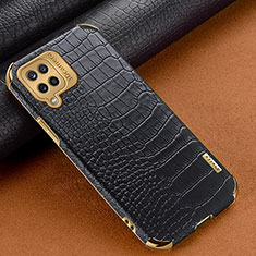 Funda Lujo Cuero Carcasa para Samsung Galaxy F12 Negro