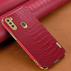 Funda Lujo Cuero Carcasa para Samsung Galaxy M11 Rojo