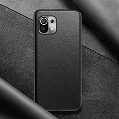 Funda Lujo Cuero Carcasa para Xiaomi Mi 11 5G Negro