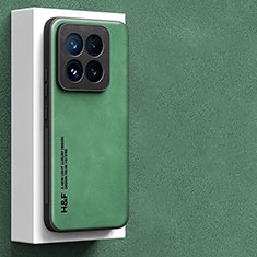 Funda Lujo Cuero Carcasa para Xiaomi Mi 14 5G Verde