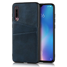 Funda Lujo Cuero Carcasa para Xiaomi Mi 9 Azul