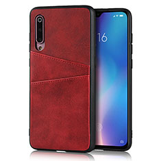 Funda Lujo Cuero Carcasa para Xiaomi Mi 9 Rojo