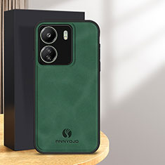 Funda Lujo Cuero Carcasa para Xiaomi Poco C65 Verde