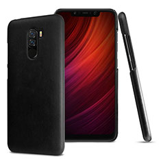 Funda Lujo Cuero Carcasa para Xiaomi Pocophone F1 Negro