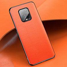 Funda Lujo Cuero Carcasa para Xiaomi Redmi 10X Pro 5G Naranja