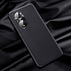 Funda Lujo Cuero Carcasa QK1 para Huawei Honor 50 Pro 5G Negro