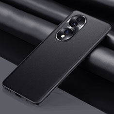 Funda Lujo Cuero Carcasa QK1 para Huawei Honor 70 5G Negro