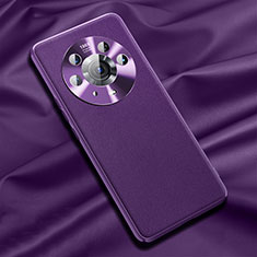 Funda Lujo Cuero Carcasa QK1 para Huawei Honor Magic3 Pro 5G Morado