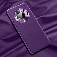 Funda Lujo Cuero Carcasa QK1 para Huawei Honor Magic3 Pro+ Plus 5G Morado