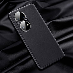 Funda Lujo Cuero Carcasa QK1 para Huawei P50 Pro Negro