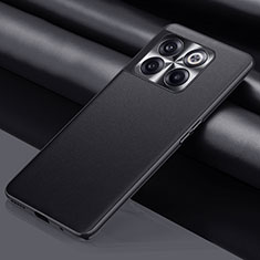 Funda Lujo Cuero Carcasa QK1 para OnePlus 10T 5G Negro