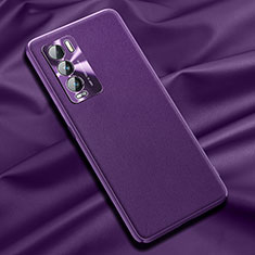 Funda Lujo Cuero Carcasa QK1 para Realme GT Master Explorer 5G Morado