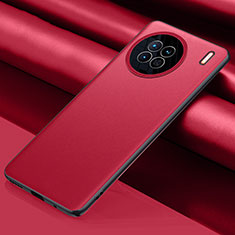 Funda Lujo Cuero Carcasa QK1 para Vivo X90 5G Rojo