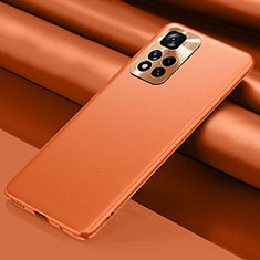 Funda Lujo Cuero Carcasa QK1 para Xiaomi Mi 11i 5G (2022) Naranja