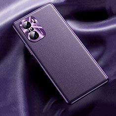 Funda Lujo Cuero Carcasa QK1 para Xiaomi Mi 11i 5G Morado