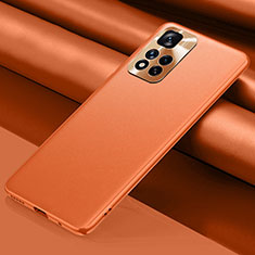 Funda Lujo Cuero Carcasa QK1 para Xiaomi Poco X4 NFC Naranja