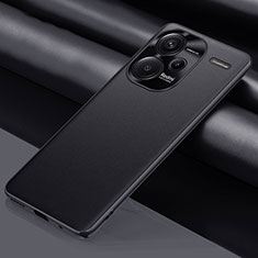 Funda Lujo Cuero Carcasa QK1 para Xiaomi Redmi Note 13 Pro+ Plus 5G Negro