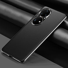 Funda Lujo Cuero Carcasa QK2 para Huawei P50e Negro