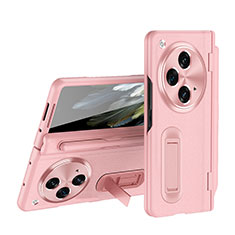 Funda Lujo Cuero Carcasa QK2 para OnePlus Open 5G Rosa