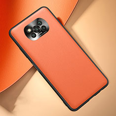 Funda Lujo Cuero Carcasa QK2 para Xiaomi Poco X3 Pro Naranja