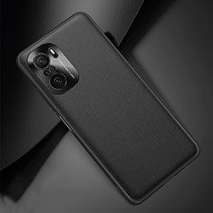 Funda Lujo Cuero Carcasa QK2 para Xiaomi Redmi K40 5G Negro