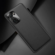 Funda Lujo Cuero Carcasa QK2 para Xiaomi Redmi K40 Pro+ Plus 5G Negro