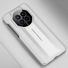 Funda Lujo Cuero Carcasa QK4 para Huawei Mate 50 Blanco