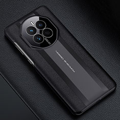 Funda Lujo Cuero Carcasa QK4 para Huawei Mate 50 Negro