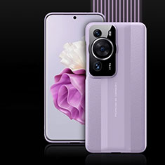 Funda Lujo Cuero Carcasa QK5 para Huawei P60 Morado