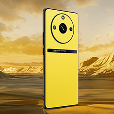 Funda Lujo Cuero Carcasa QK5 para Realme Narzo 60 5G Amarillo