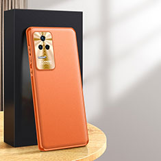 Funda Lujo Cuero Carcasa QK5 para Xiaomi Redmi K50 Pro 5G Naranja