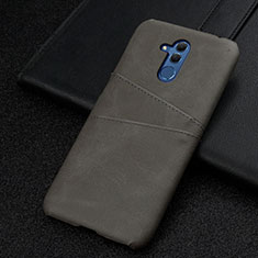 Funda Lujo Cuero Carcasa R01 para Huawei Mate 20 Lite Gris