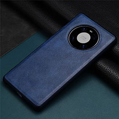 Funda Lujo Cuero Carcasa R01 para Huawei Mate 40 Azul